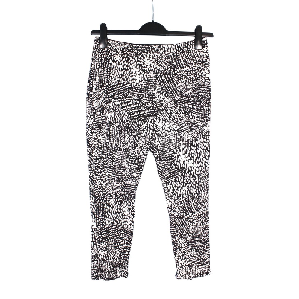 LYSSE Black/White JAVA CONTROL WAISTBAND Mid-Rise ZIP ANKLE Stretch LEGGINGS L